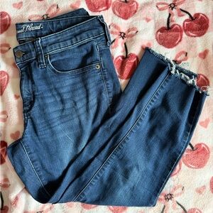 Universal Thread Women's Mid Rise Skinny Dark Blue Ankle Jeans